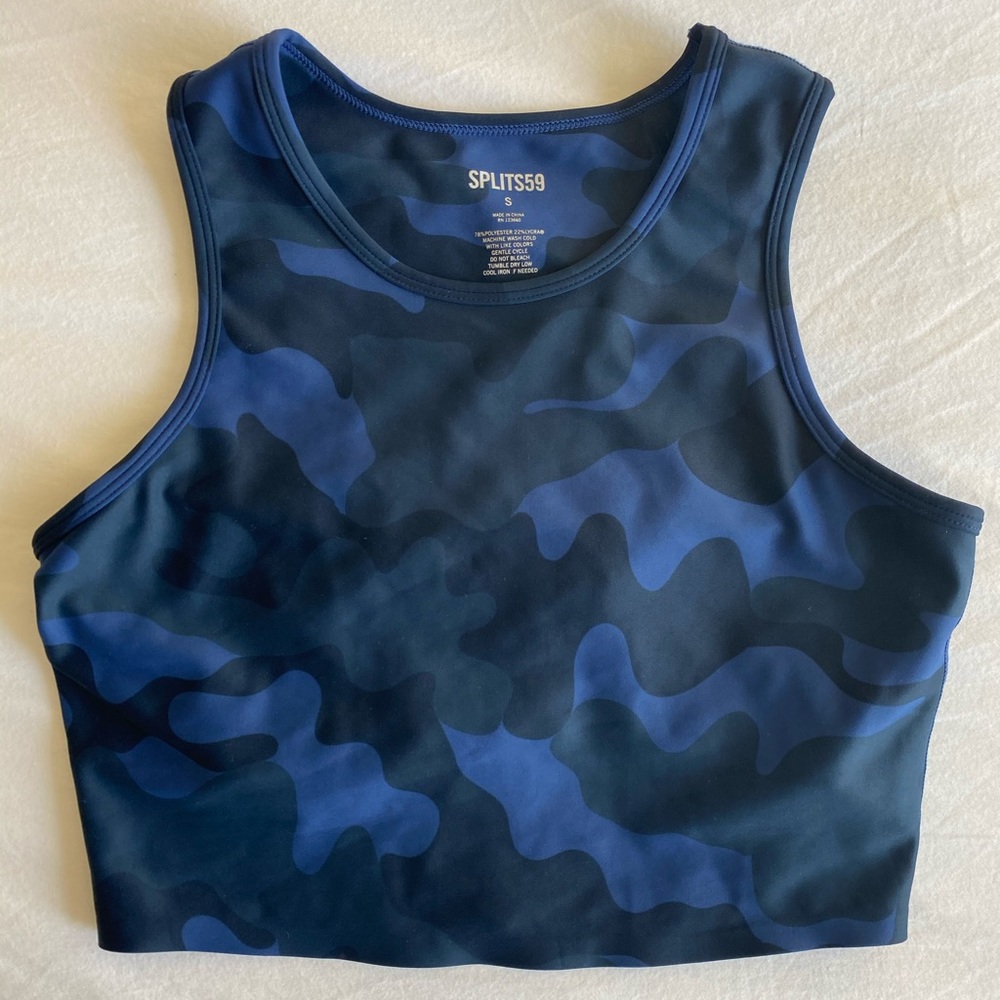 Splits59 Everly Techflex Bralette - Blue Camo